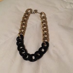 Black and Gold Chunky Chain Necklace